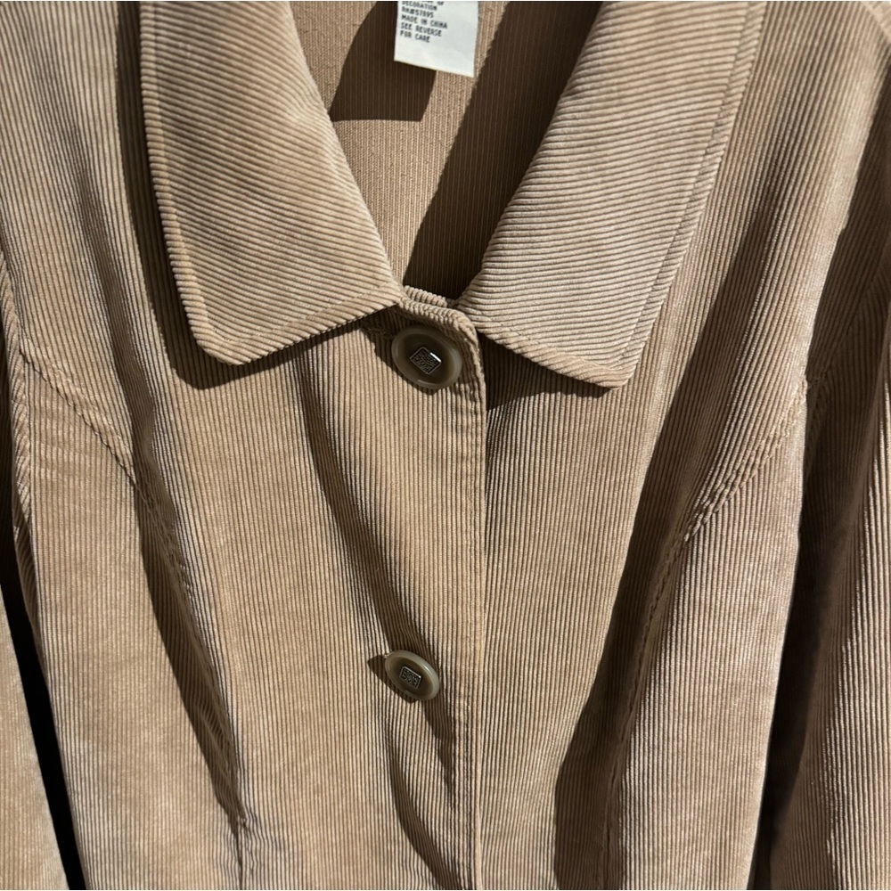 Requirements Brown Tan Corduroy Blazer Jacket WOMENS SIZE LARGE - Picture 2 of 16